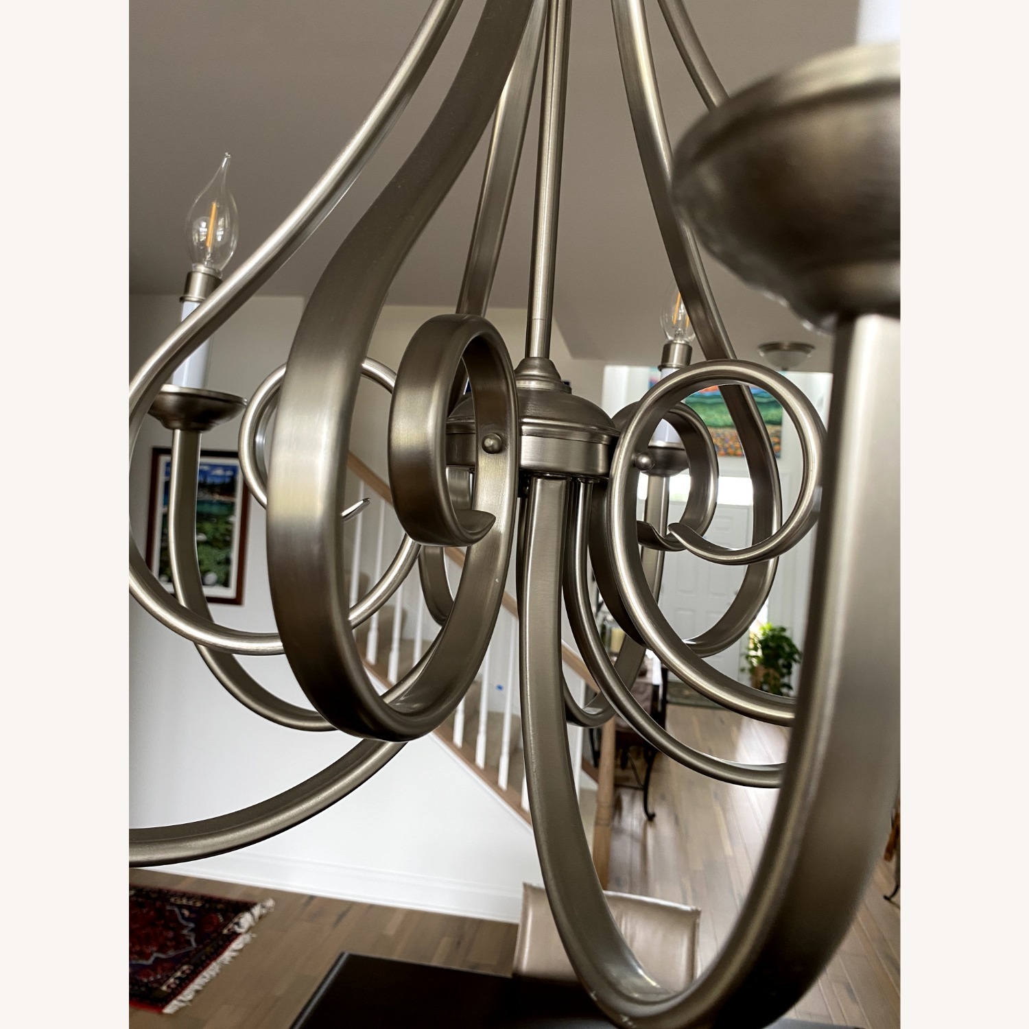 Brushed Nickel Dining Lamp - image-7