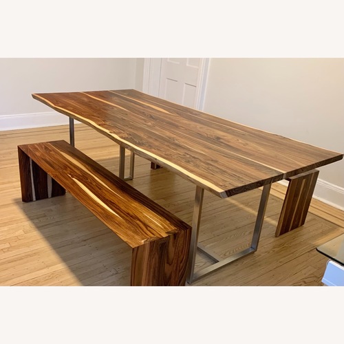 Used From The Source Dining Room Table and Benches for sale on AptDeco