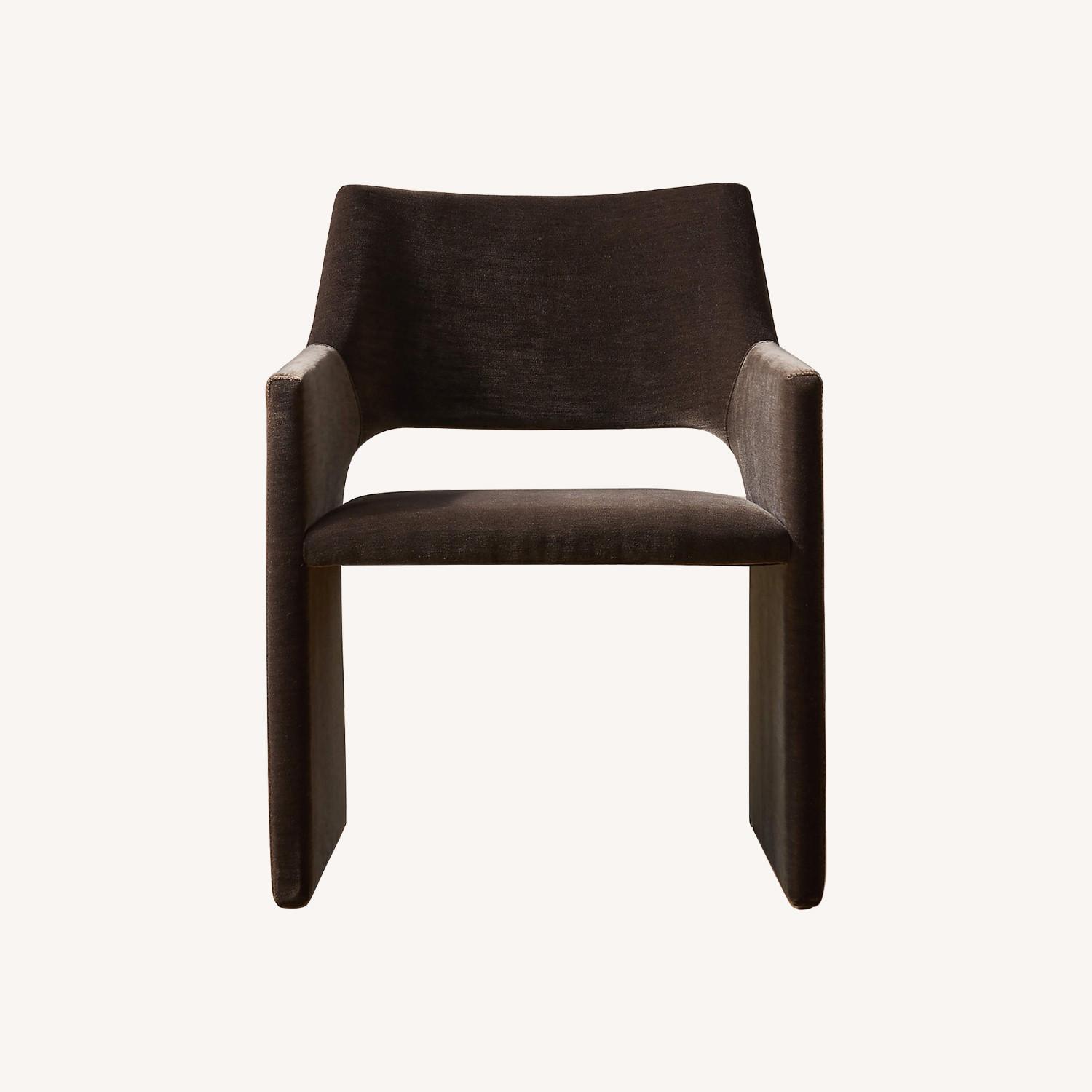 CB2 Foley Mink Velvet Dining Armchairs - image-0