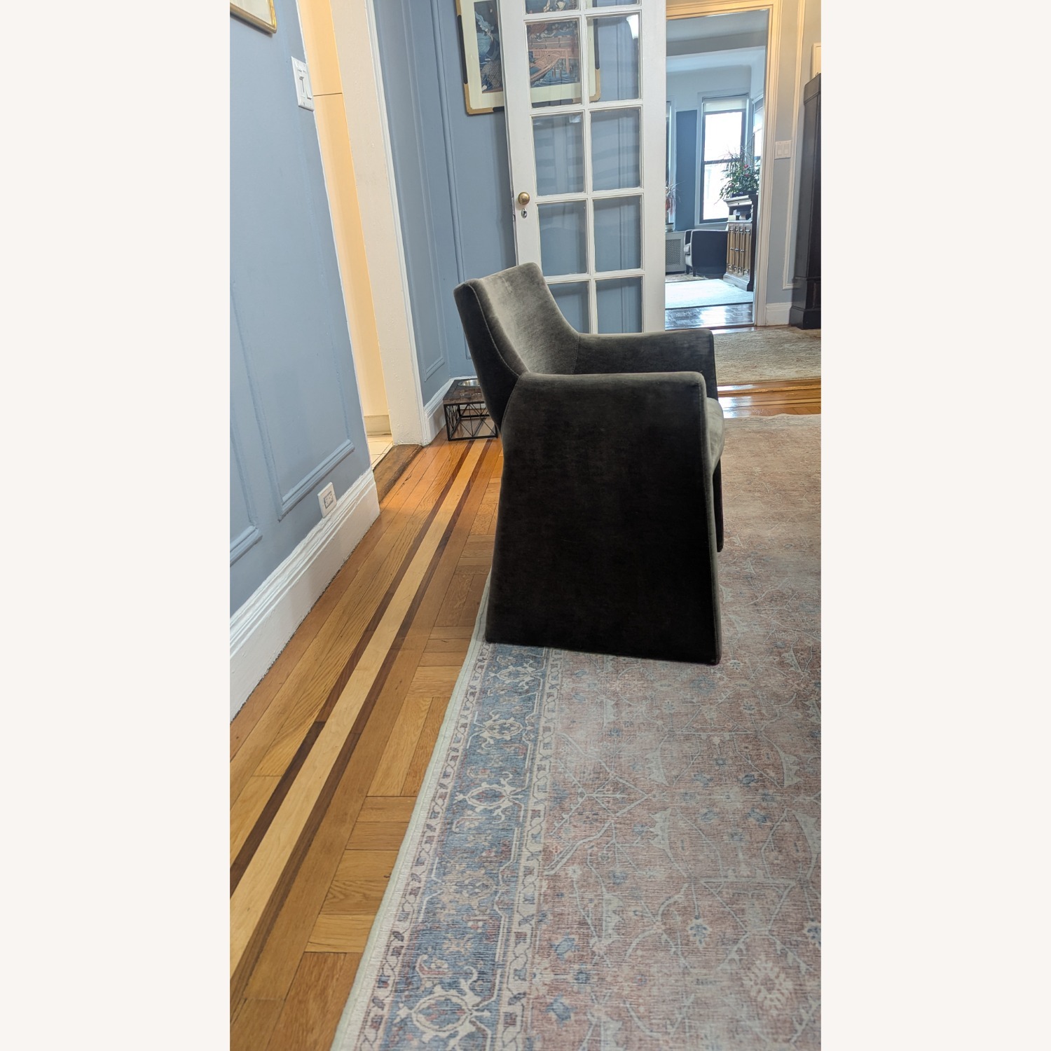 CB2 Foley Mink Velvet Dining Armchairs - image-4