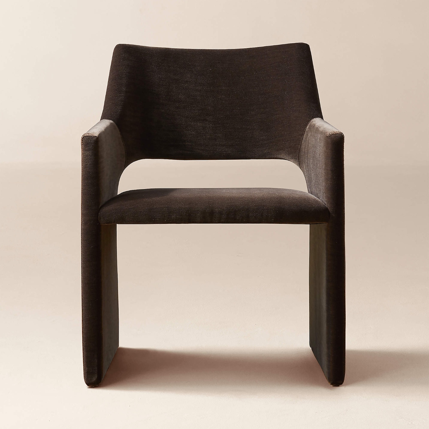 CB2 Foley Mink Velvet Dining Armchairs - image-7