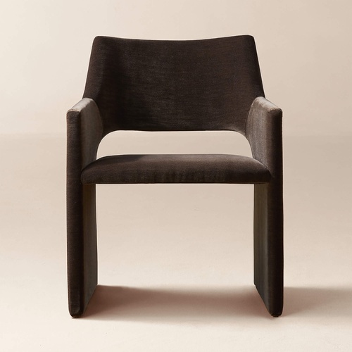 Used CB2 Foley Mink Velvet Dining Armchairs for sale on AptDeco
