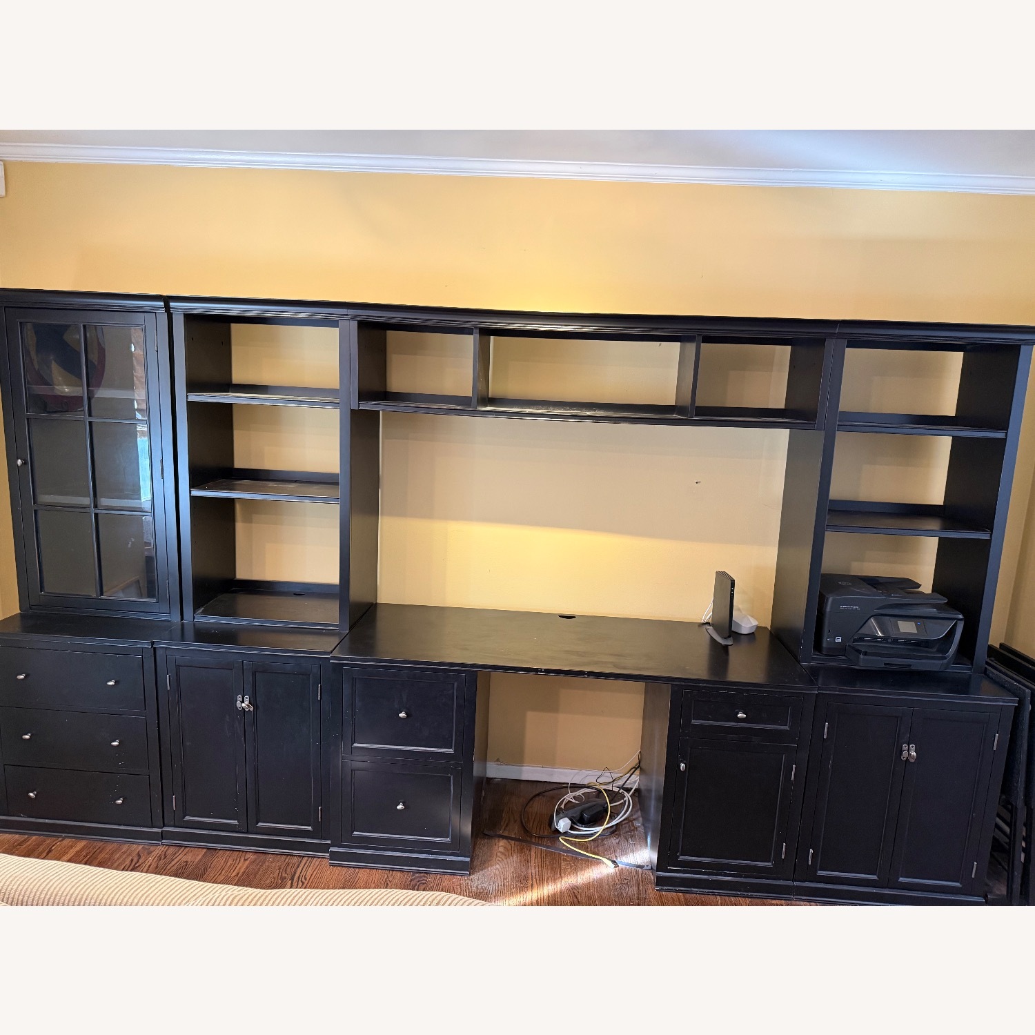 Pottery Barn Wall unit + Media Console - image-1