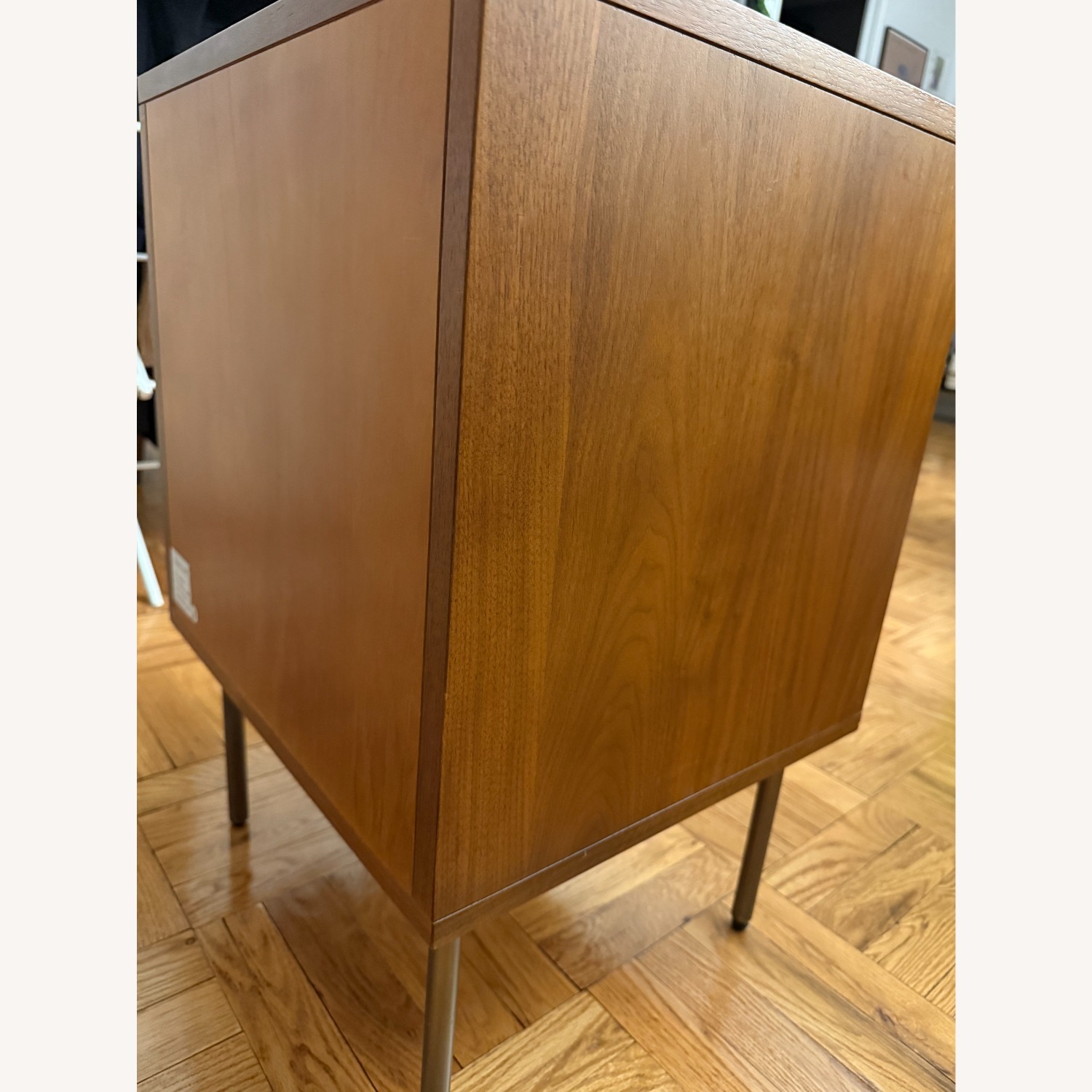 West Elm Gemini Dark Brown Wood Nightstand - image-2