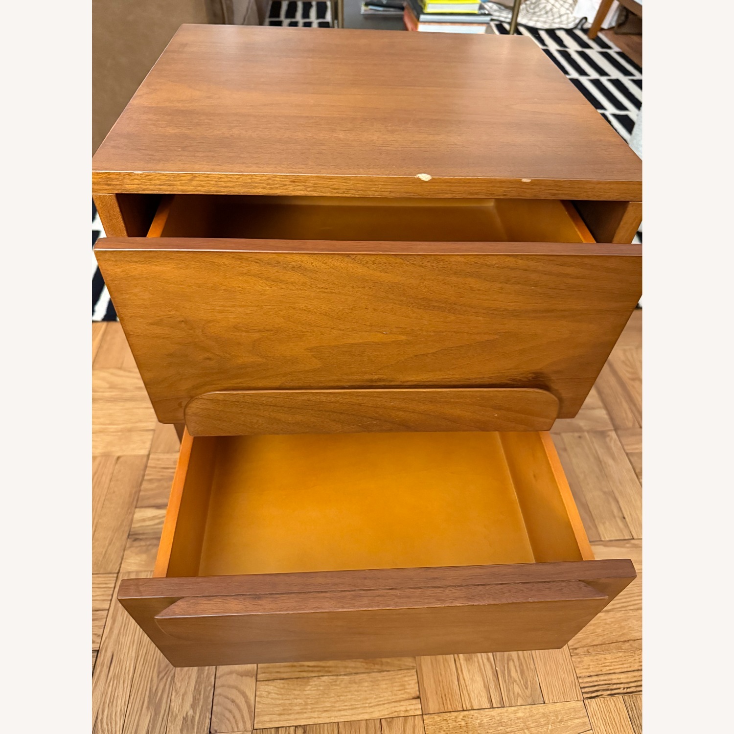 West Elm Gemini Dark Brown Wood Nightstand - image-3
