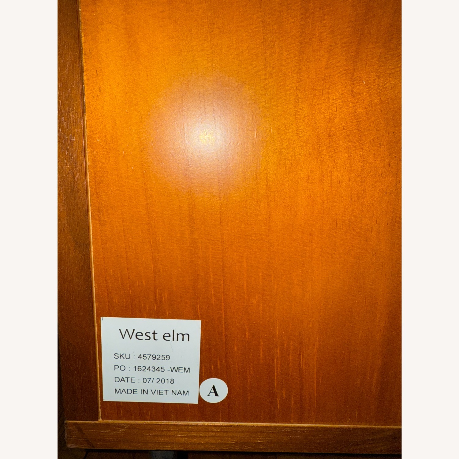 West Elm Gemini Dark Brown Wood Nightstand - image-5