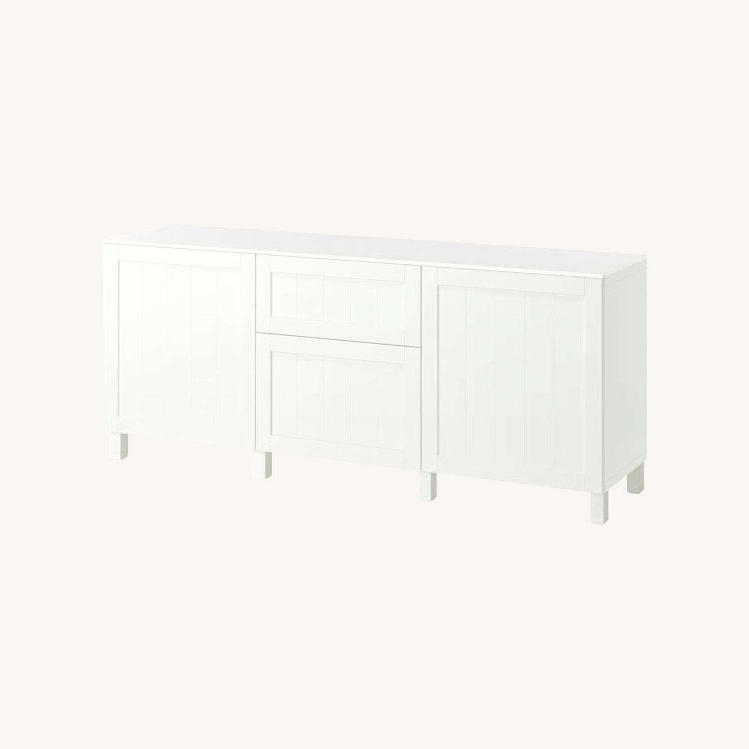 IKEA White Wood Sideboard - image-0