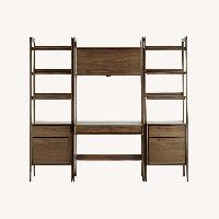 Crate & Barrel Light Gray Wood Bookcase