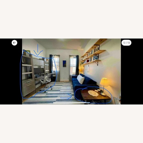 Used Crate & Barrel Light Gray Wood Bookcase for sale on AptDeco