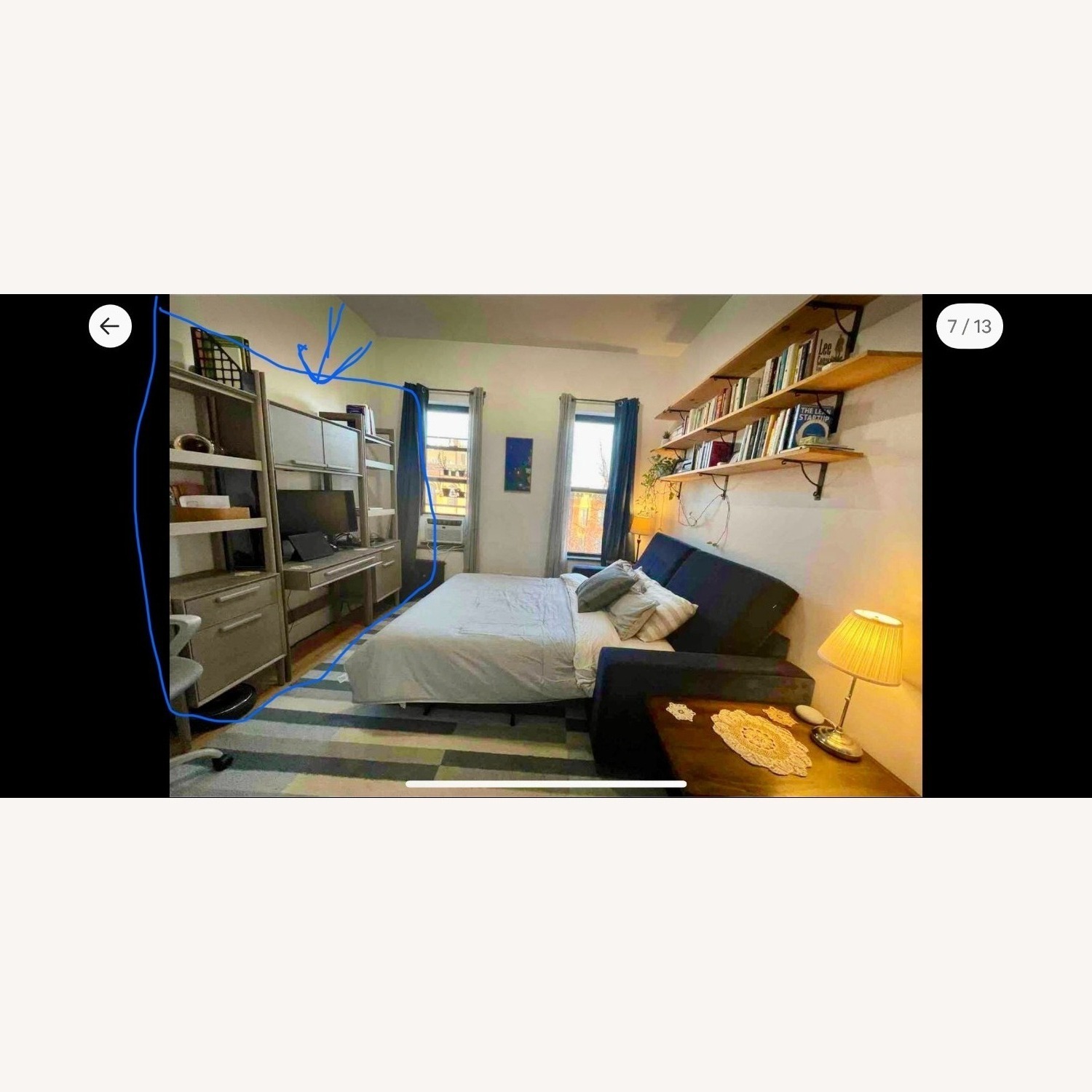 Crate & Barrel Light Gray Wood Bookcase - image-2