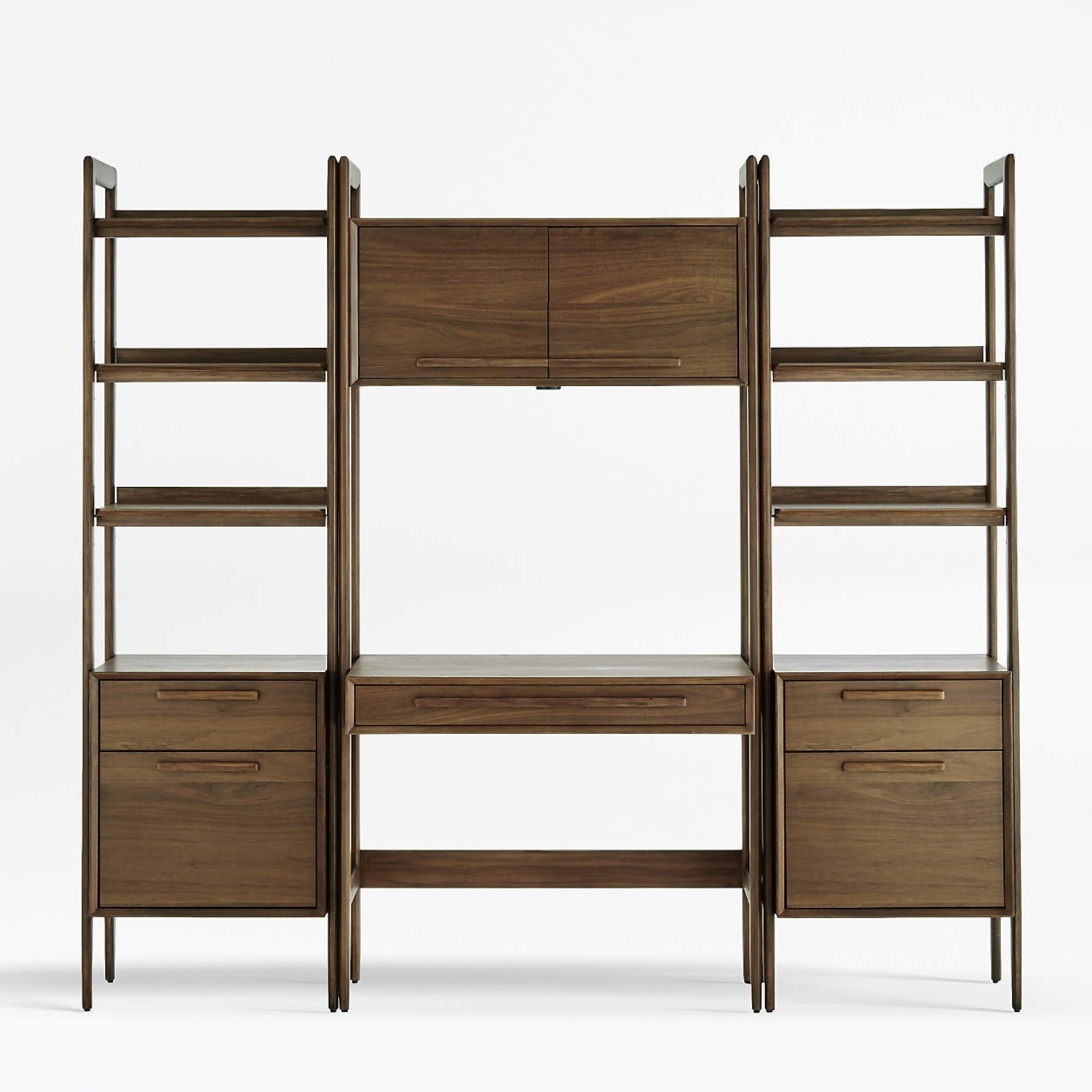 Crate & Barrel Light Gray Wood Bookcase - image-0
