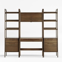 Crate & Barrel Light Gray Wood Bookcase