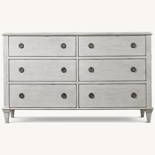 Used RH Maison 6-Drawer Dresser Antiqued Grey  for sale on AptDeco