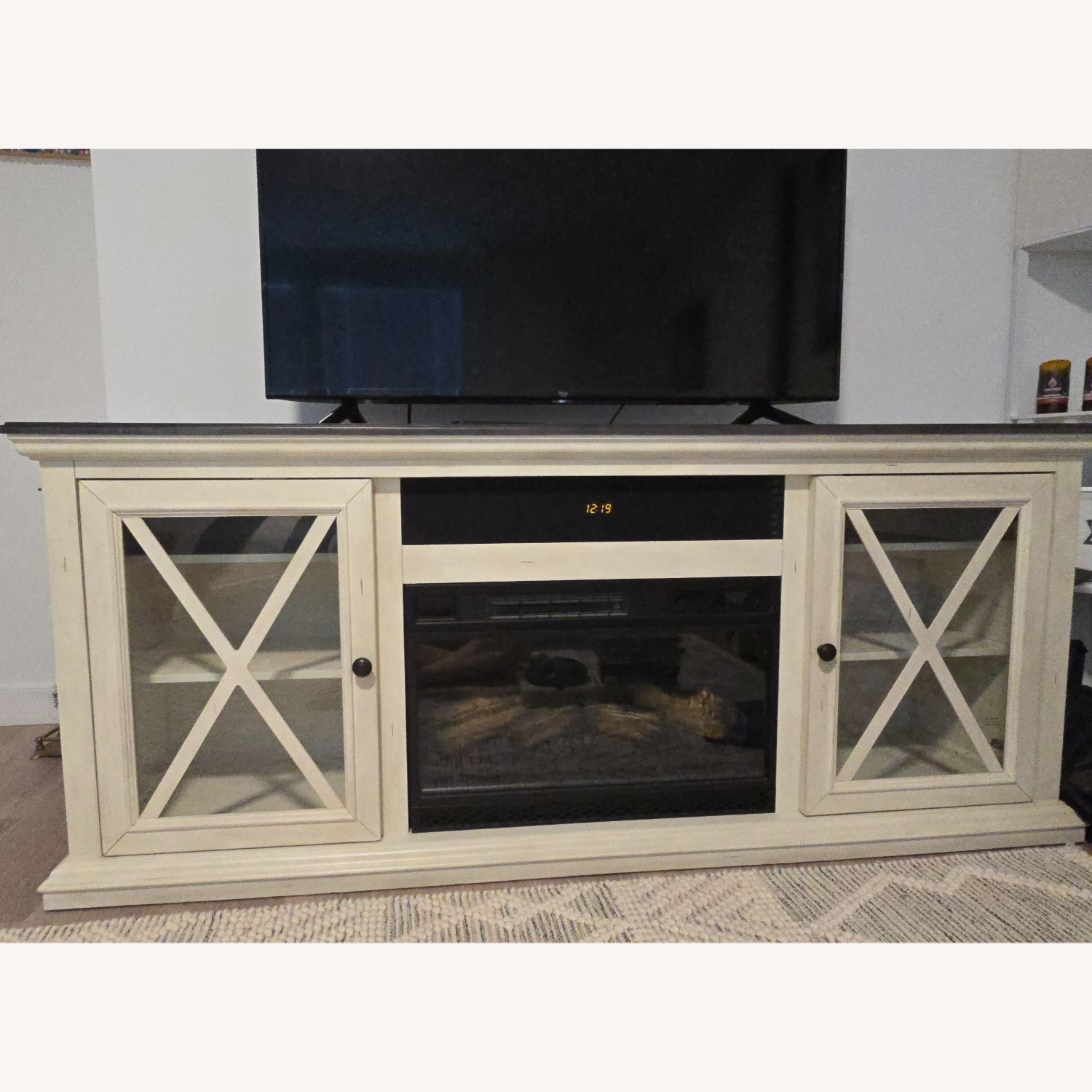 Raymour & Flanigan Hadley Fireplace Wall Unit - image-1