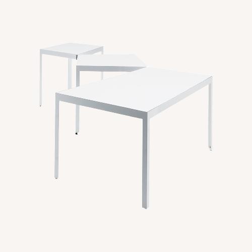 Used De Padova White Stainless Steel Dining Table for sale on AptDeco