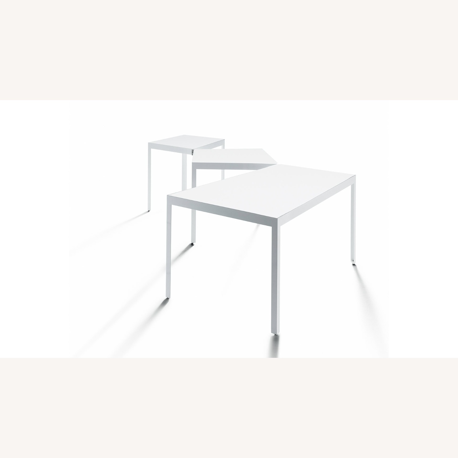 De Padova White Stainless Steel Dining Table - image-10