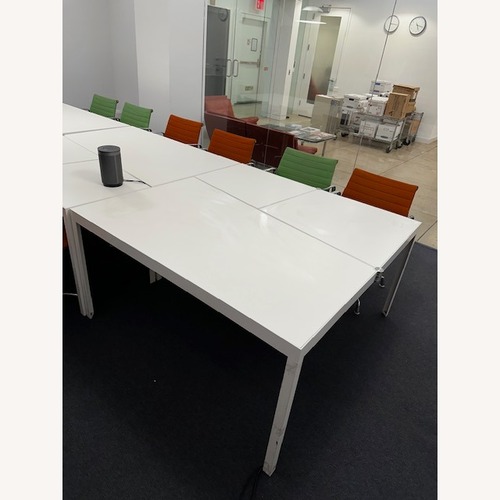 Used De Padova White Stainless Steel Dining Table for sale on AptDeco
