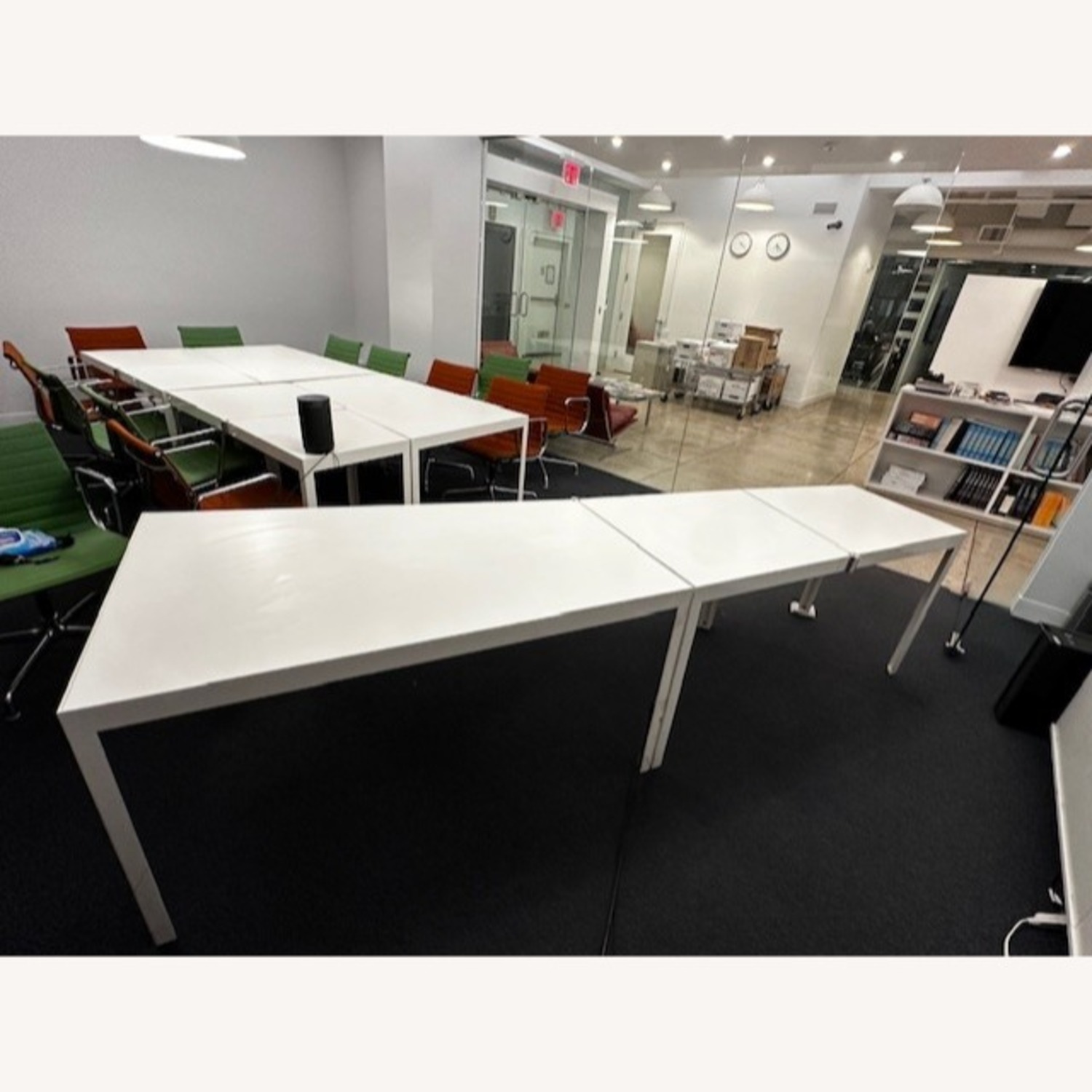 De Padova White Stainless Steel Dining Table - image-6