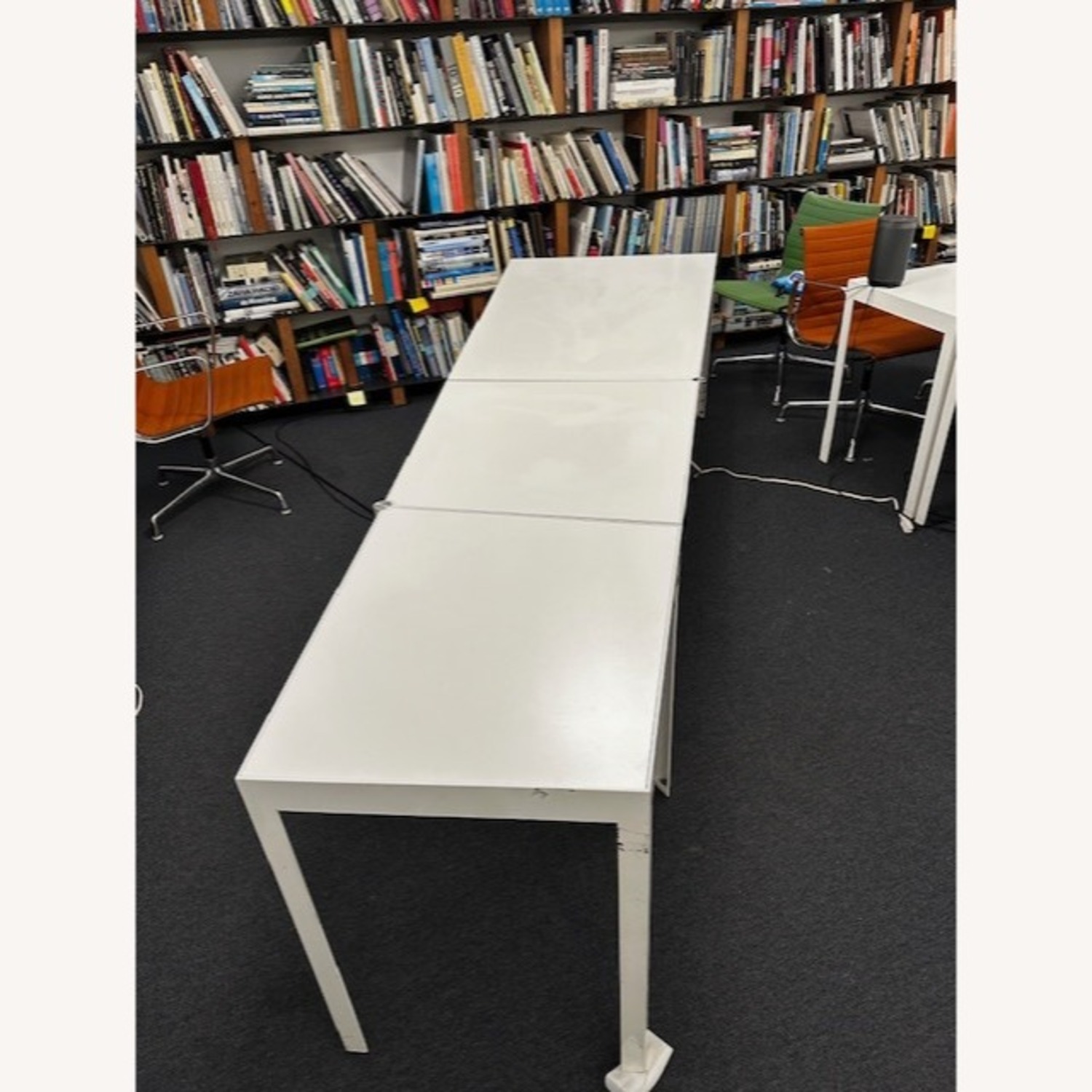 De Padova White Stainless Steel Dining Table - image-4