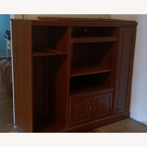 Used Wooden Entertainment Center for sale on AptDeco