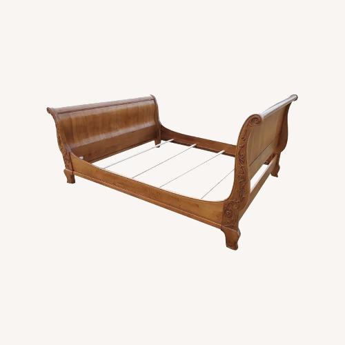 Used Ethan Allen Legacy Country French Wood Queen Bed for sale on AptDeco
