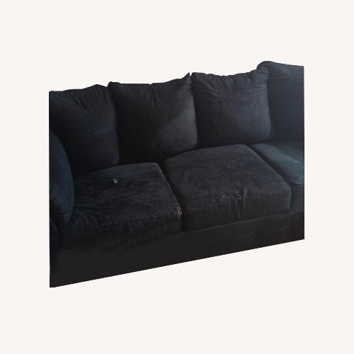 Used Ashley Furniture Black Microsuede Sleeper Sofa for sale on AptDeco