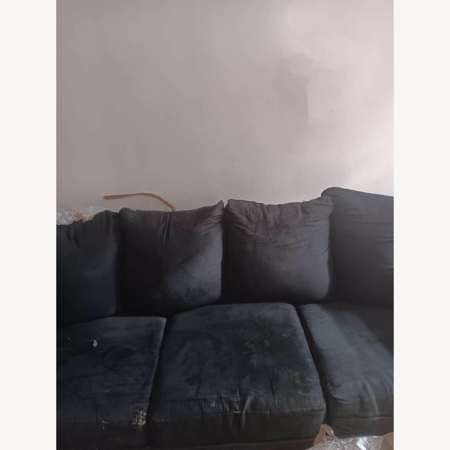 Ashley Furniture Black Microsuede Sleeper Sofa - image-3