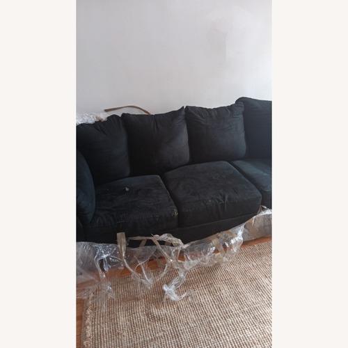 Used Ashley Furniture Black Microsuede Sleeper Sofa for sale on AptDeco