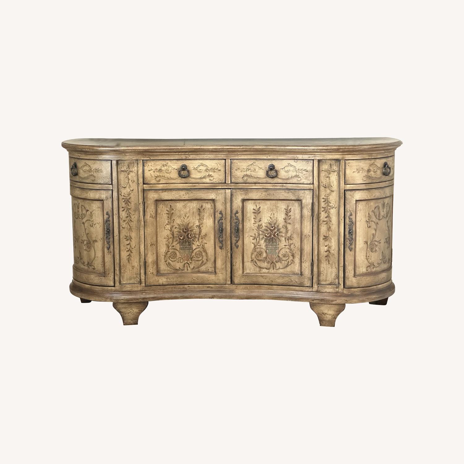 French Style Curved Tv Stand Console Credenza - image-0