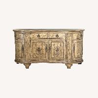 French Style Curved Tv Stand Console Credenza