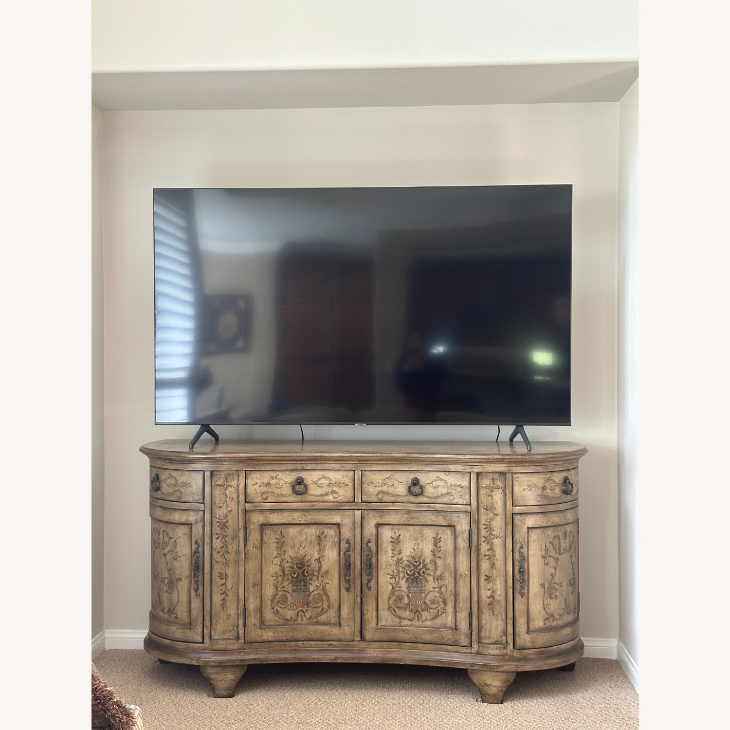 French Style Curved Tv Stand Console Credenza - image-1