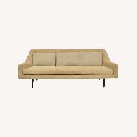 CB2 Suede Paul McCobb Sofa