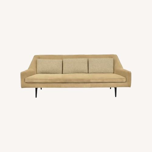 Used CB2 Suede Paul McCobb Sofa for sale on AptDeco