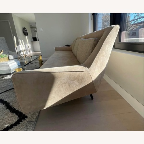 Used CB2 Suede Paul McCobb Sofa for sale on AptDeco