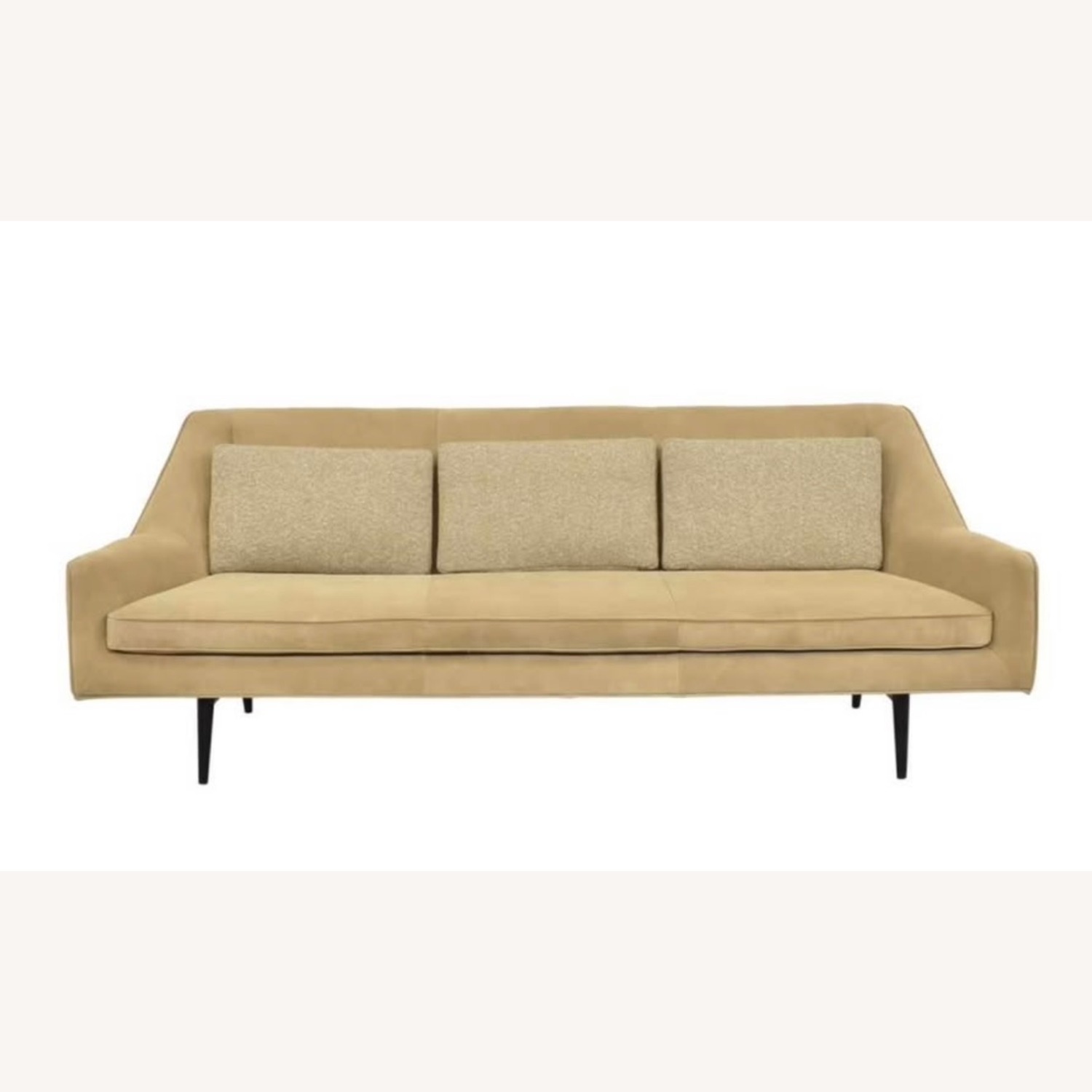 CB2 Suede Paul McCobb Sofa - image-1