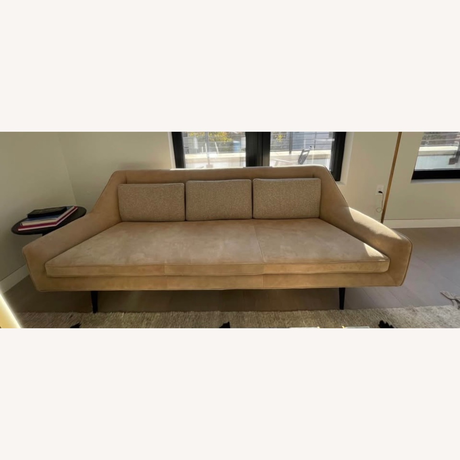 CB2 Suede Paul McCobb Sofa - image-4