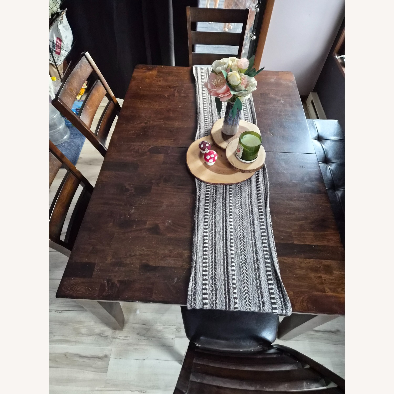 Raymour & Flanigan Dark Brown Wood Dining Sets - image-5