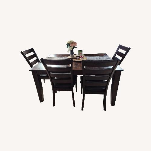 Used Raymour & Flanigan Dark Brown Wood Dining Sets for sale on AptDeco
