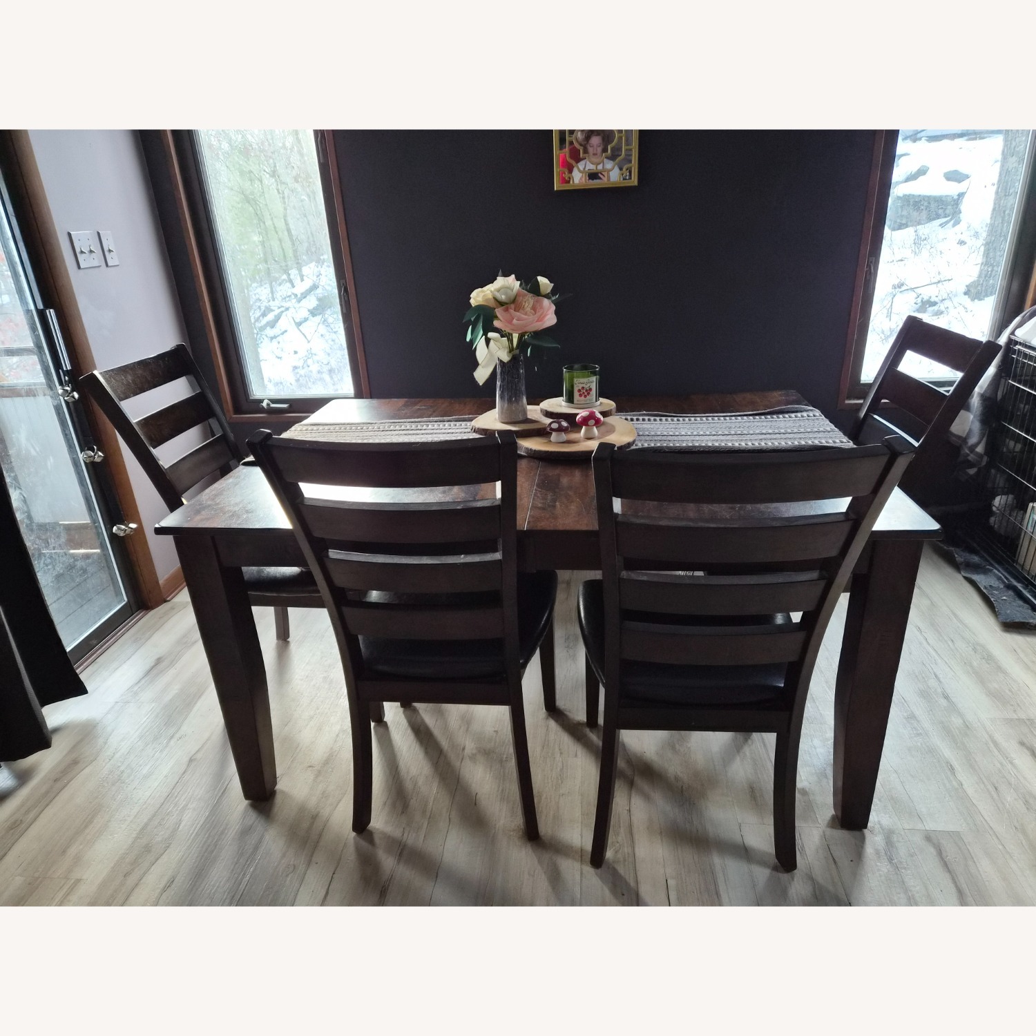 Raymour & Flanigan Dark Brown Wood Dining Sets - image-3