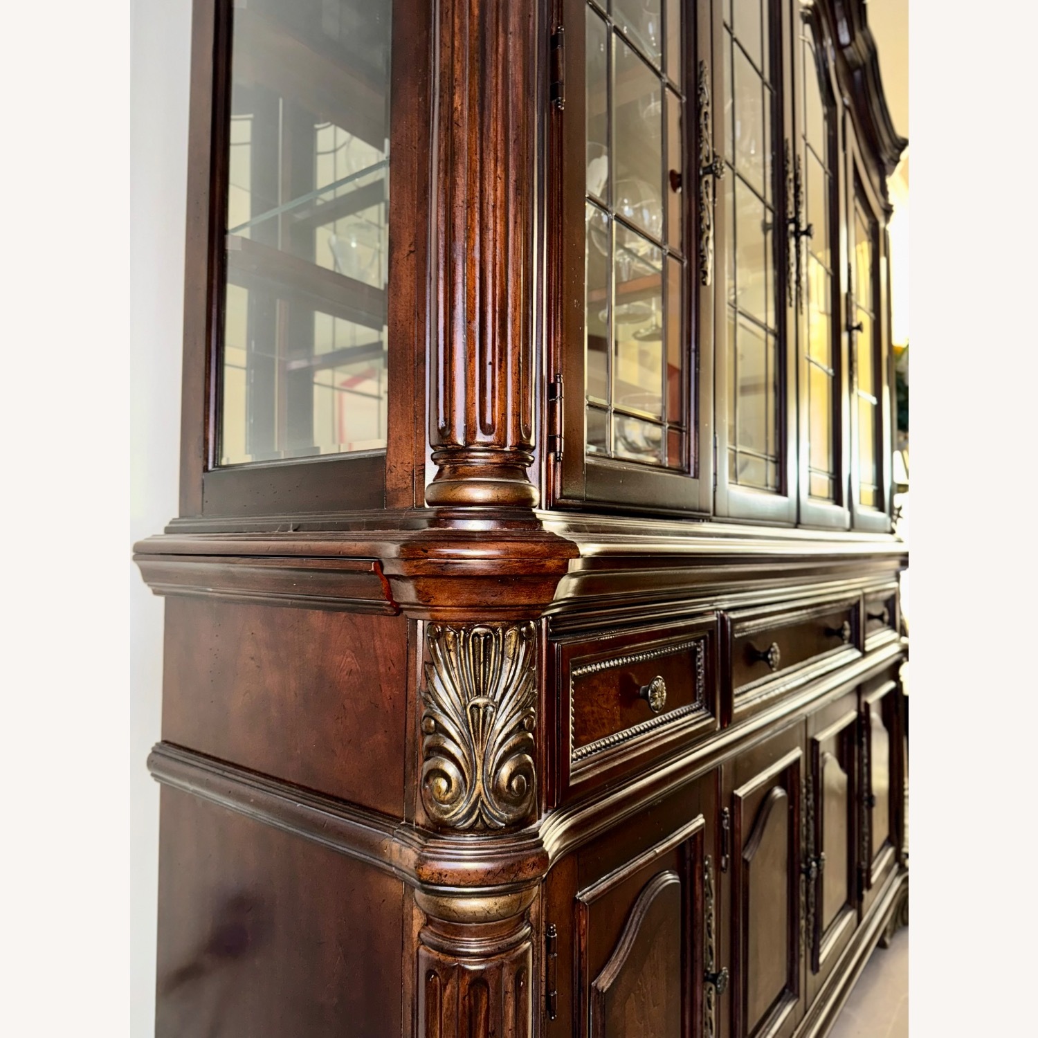 Dark Brown Wood Sideboard - image-4
