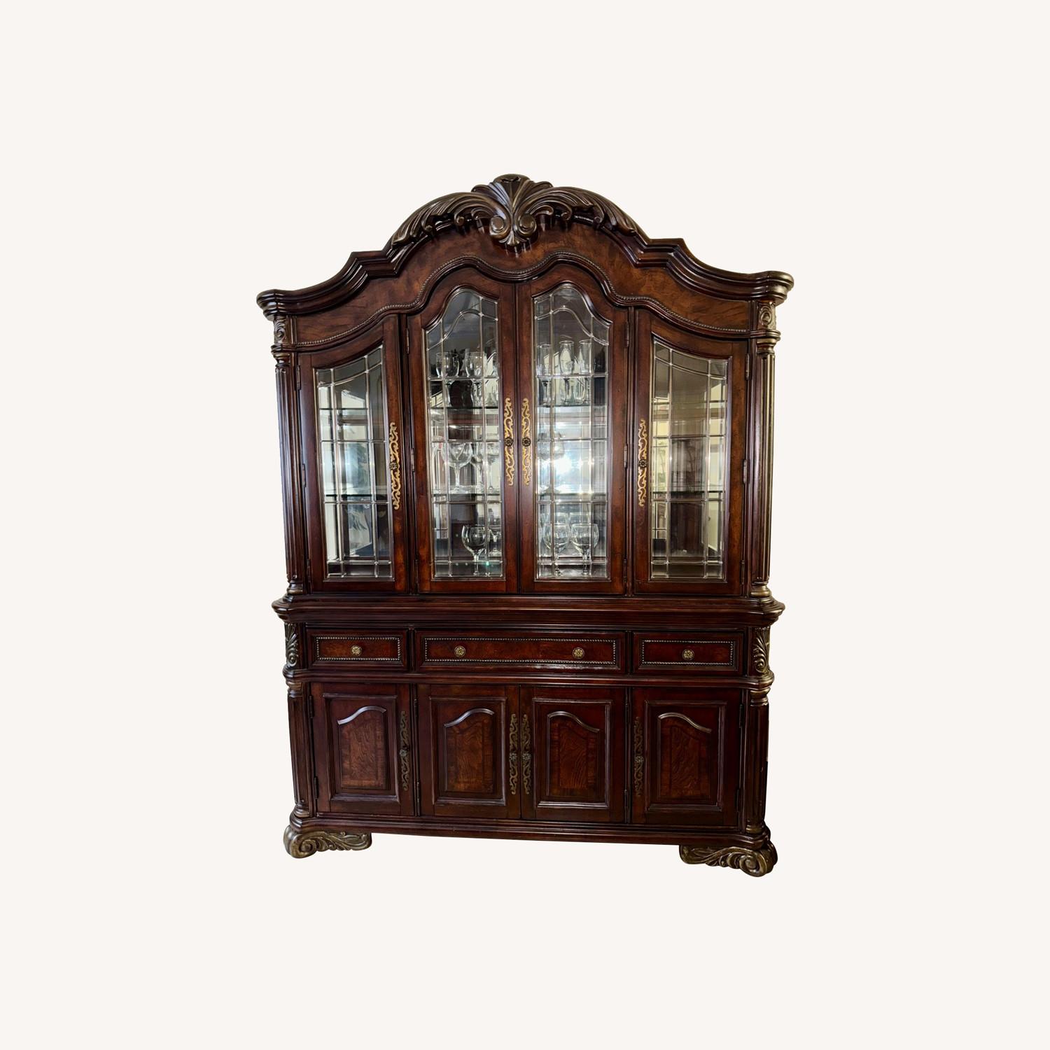 Dark Brown Wood Sideboard - image-0