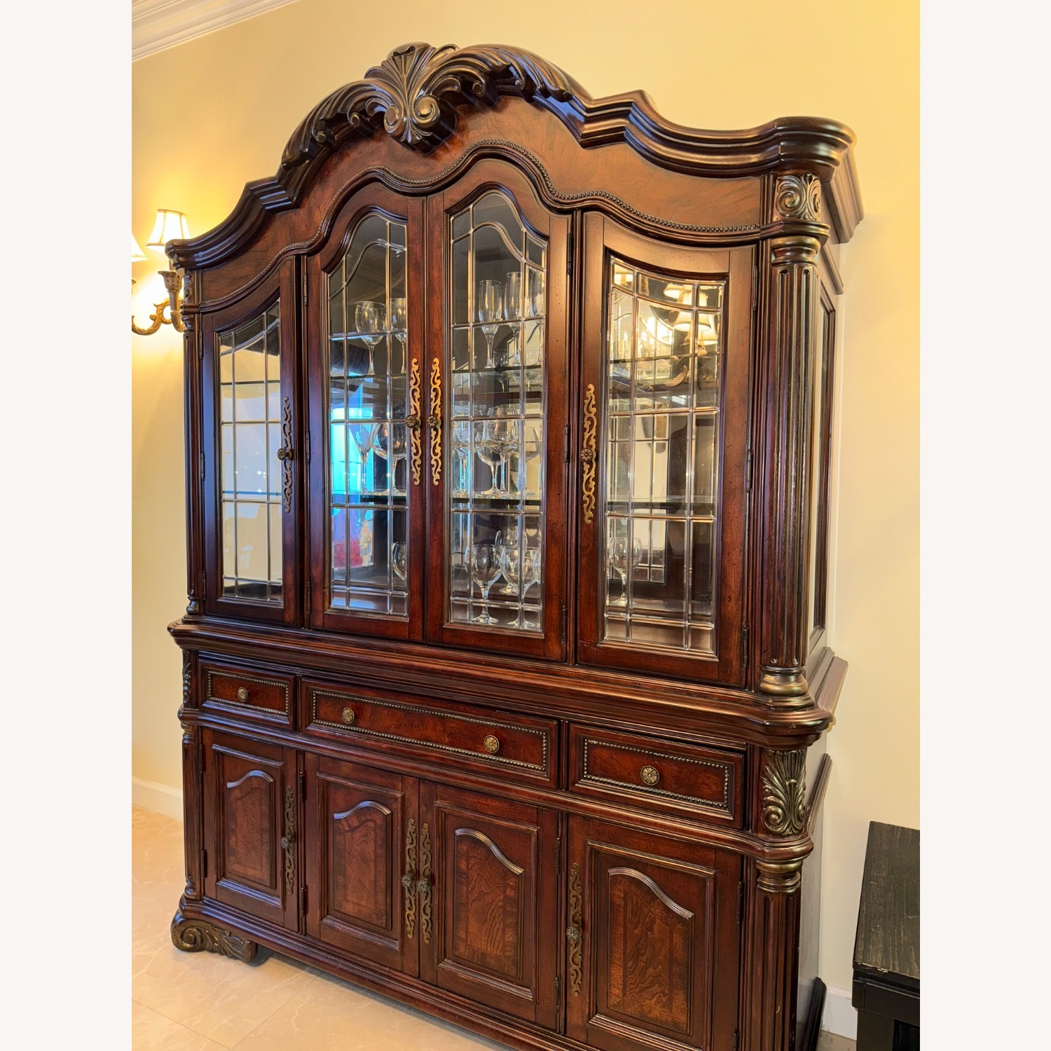 Dark Brown Wood Sideboard - image-5