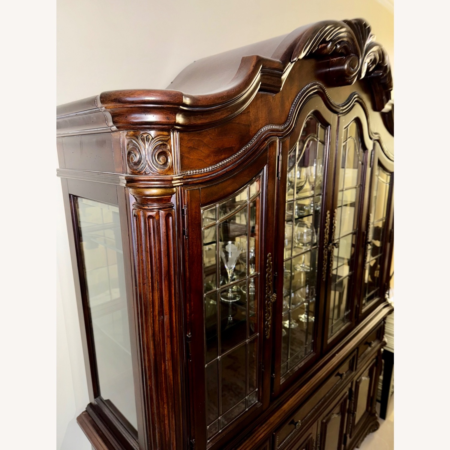 Dark Brown Wood Sideboard - image-3