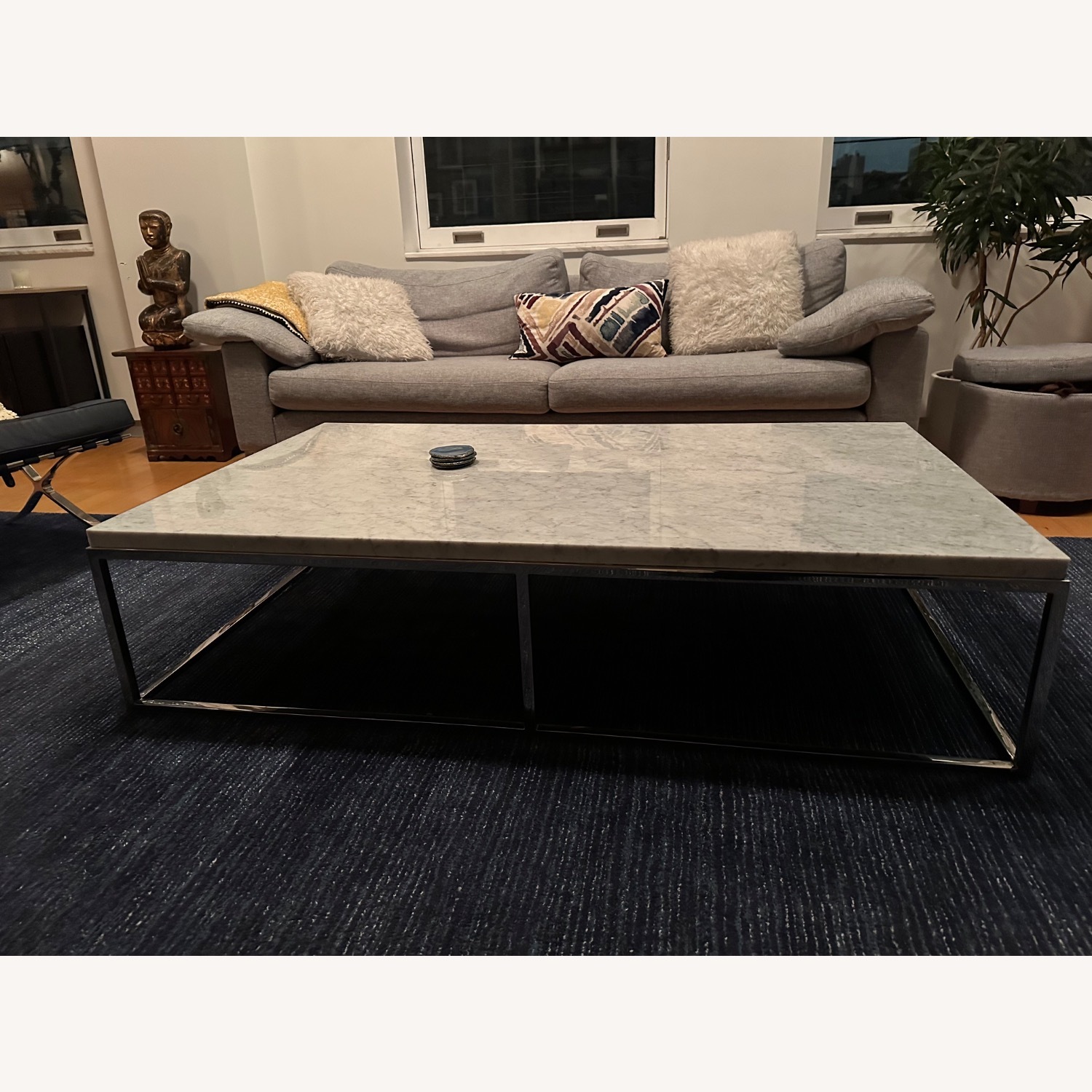 Restoration Hardware Light Gray Coffee Table - image-2