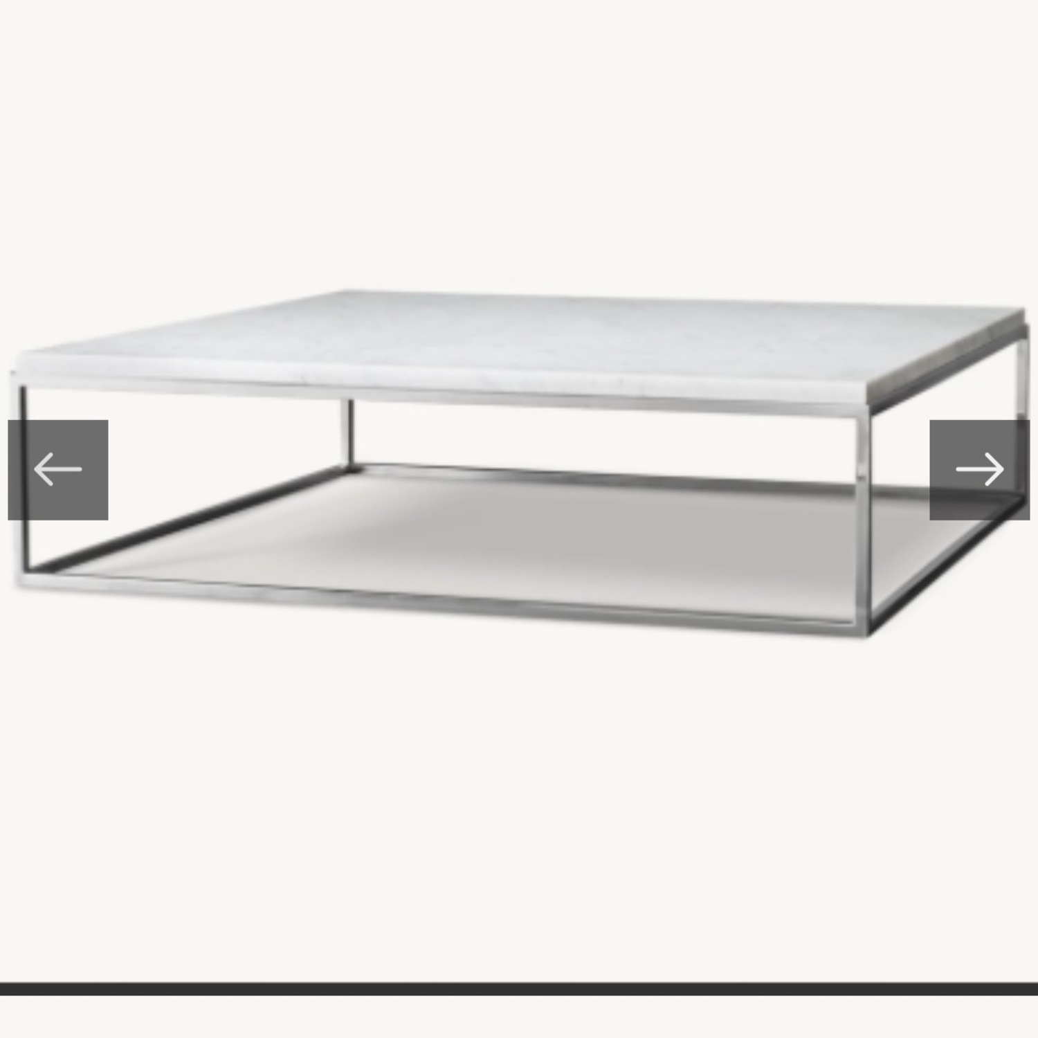 Restoration Hardware Light Gray Coffee Table - image-1