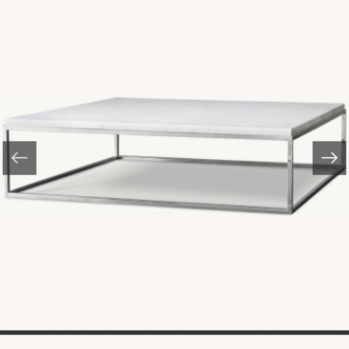 Used Restoration Hardware Light Gray Coffee Table for sale on AptDeco