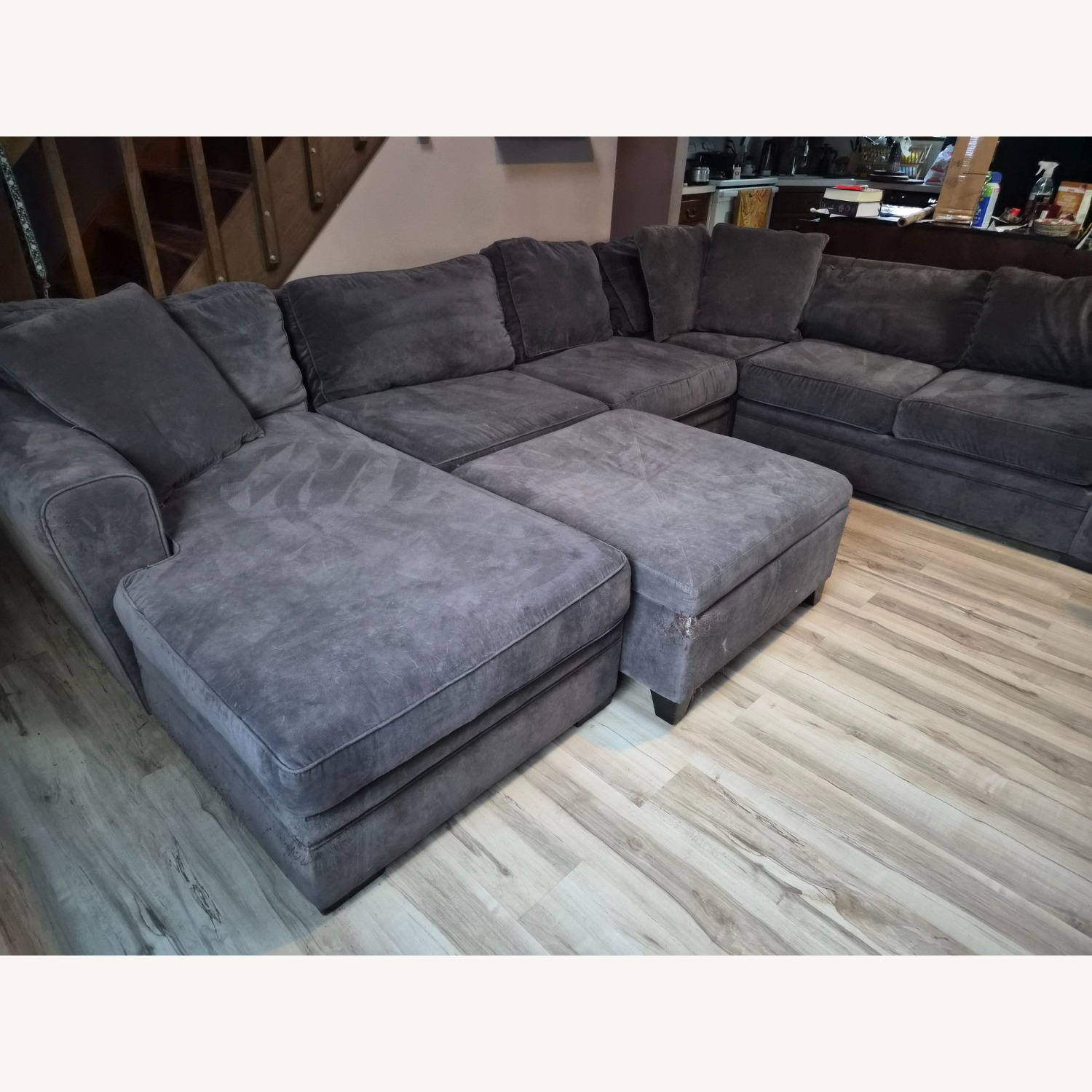 Raymour & Flanigan Dark Gray 3+ Piece Sectional - image-1