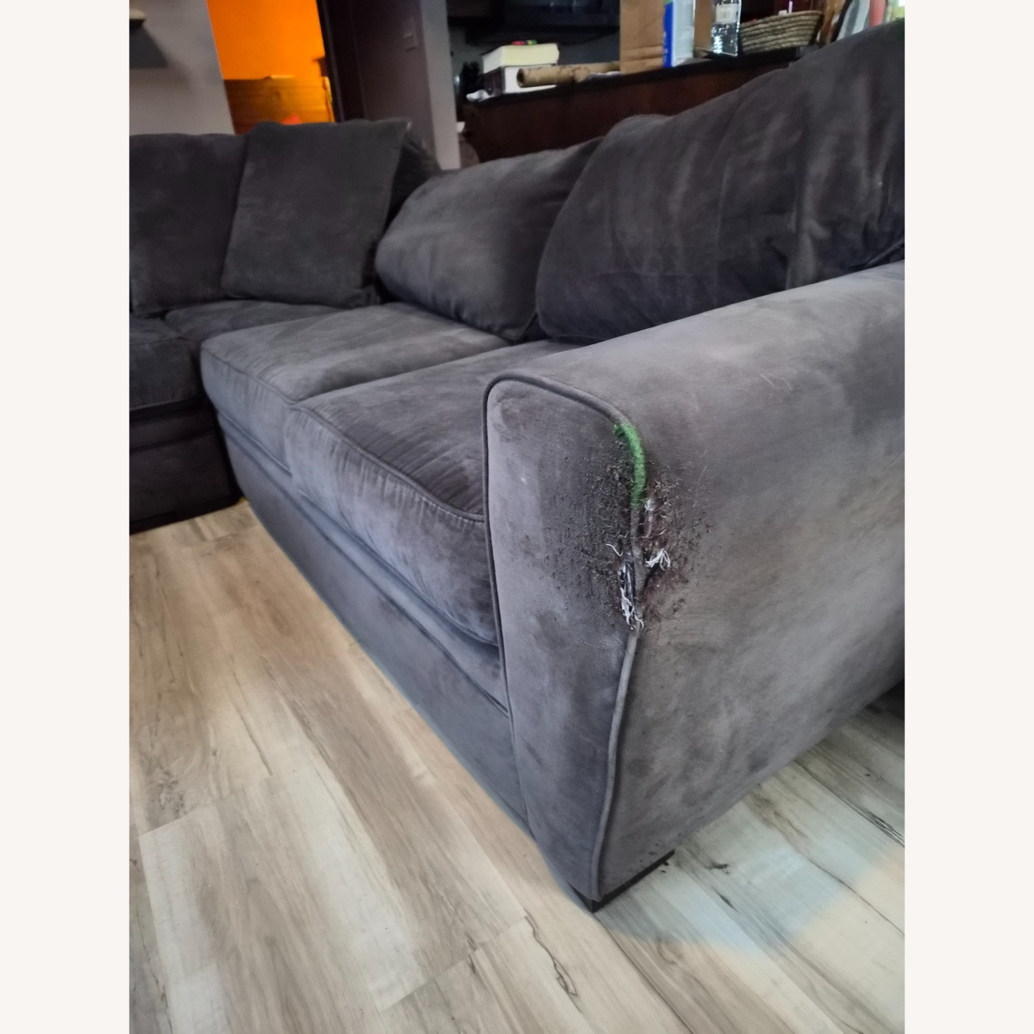 Raymour & Flanigan Dark Gray 3+ Piece Sectional - image-4