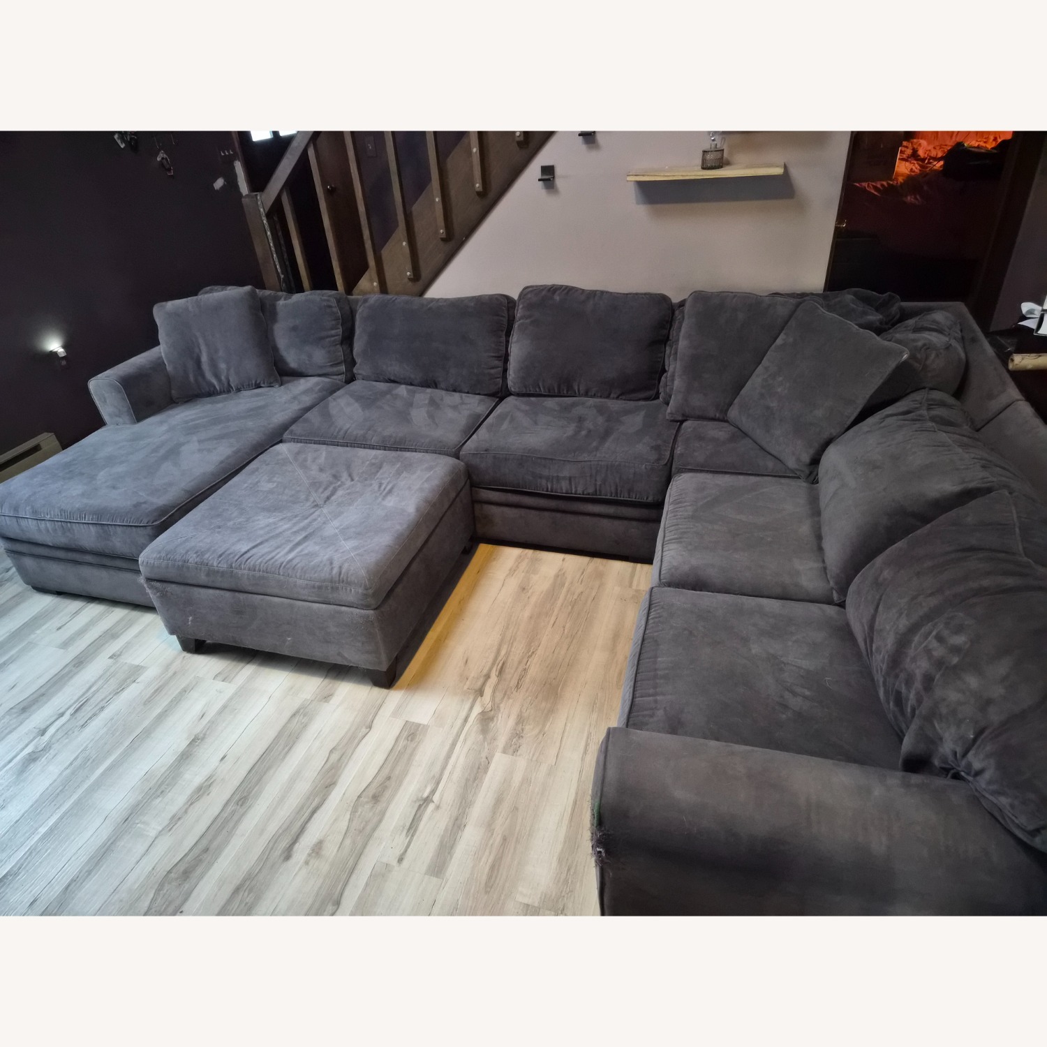 Raymour & Flanigan Dark Gray 3+ Piece Sectional - image-3