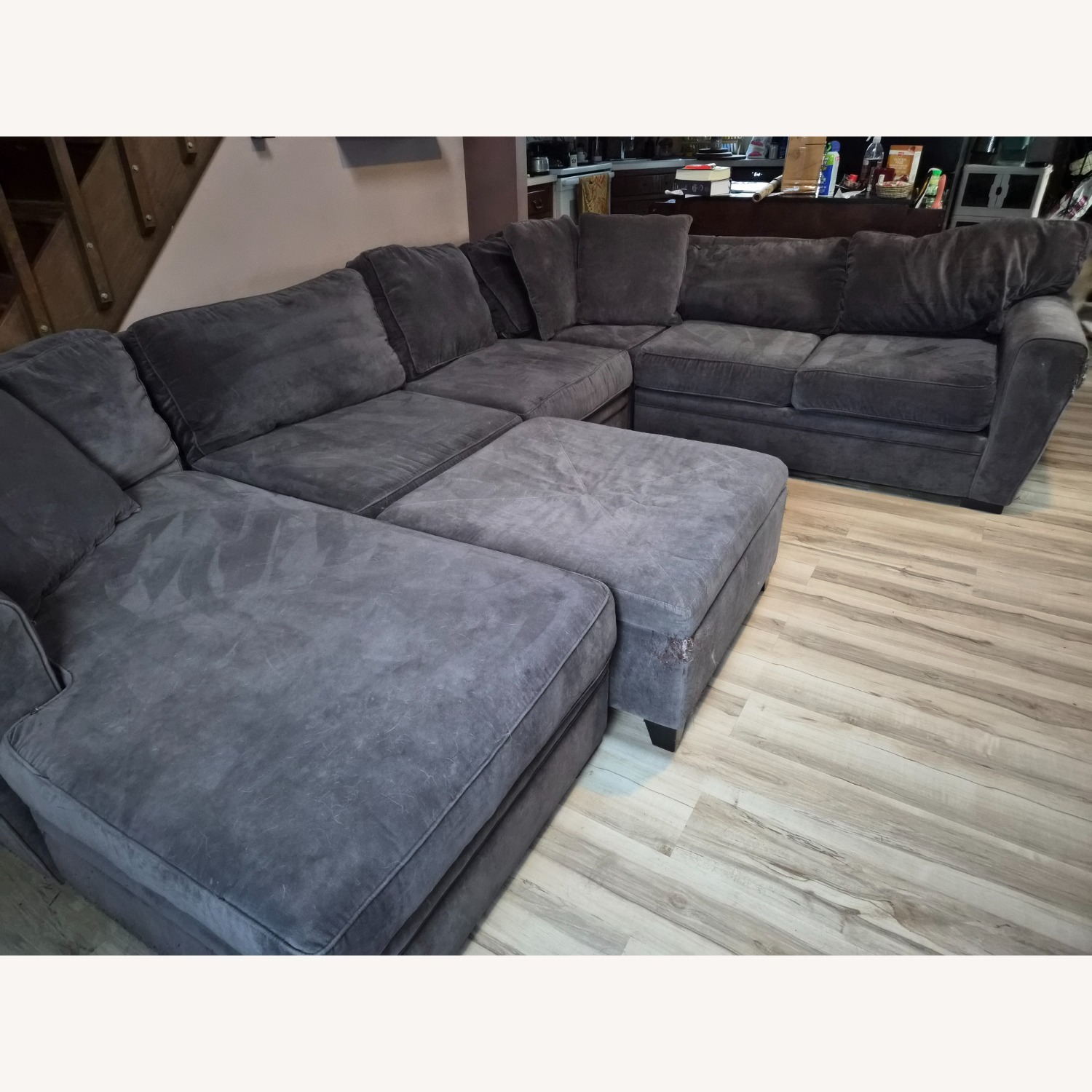 Raymour & Flanigan Dark Gray 3+ Piece Sectional - image-2
